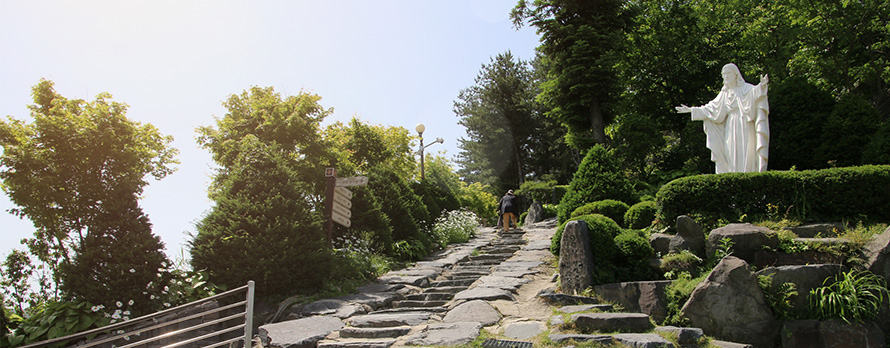 황새바위 성지순례 전경